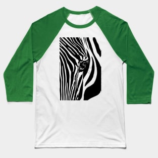 Zebra face Baseball T-Shirt